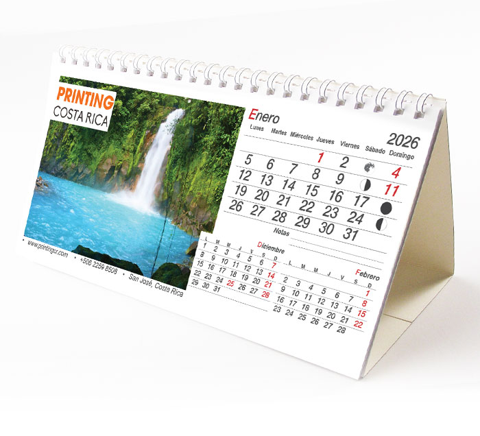 impresión de calendarios costa rica mesa con resortes