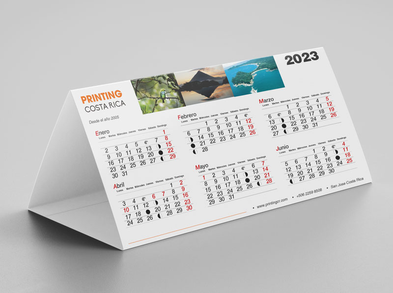 Impresión de calendarios 2024 Costa Rica